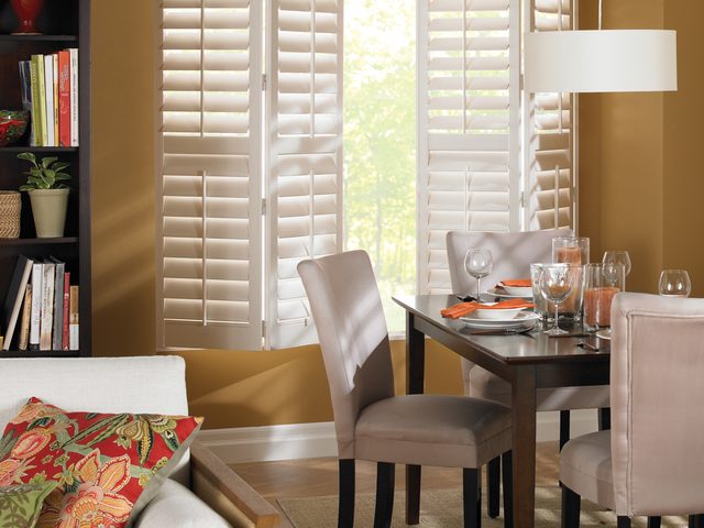 Plantation shutters in a Dr. Phillips home, built and fitted by VU Window Treatments